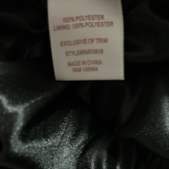 Badgley Mischka Red and Black Blouse with Geometric Pattern - Picture 5 of 7